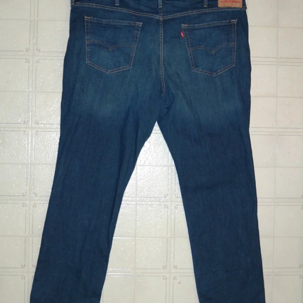 Levis 541 Jeans Mens 44 x 32 Dark Blue Straight Leg Athletic Tapered Denim